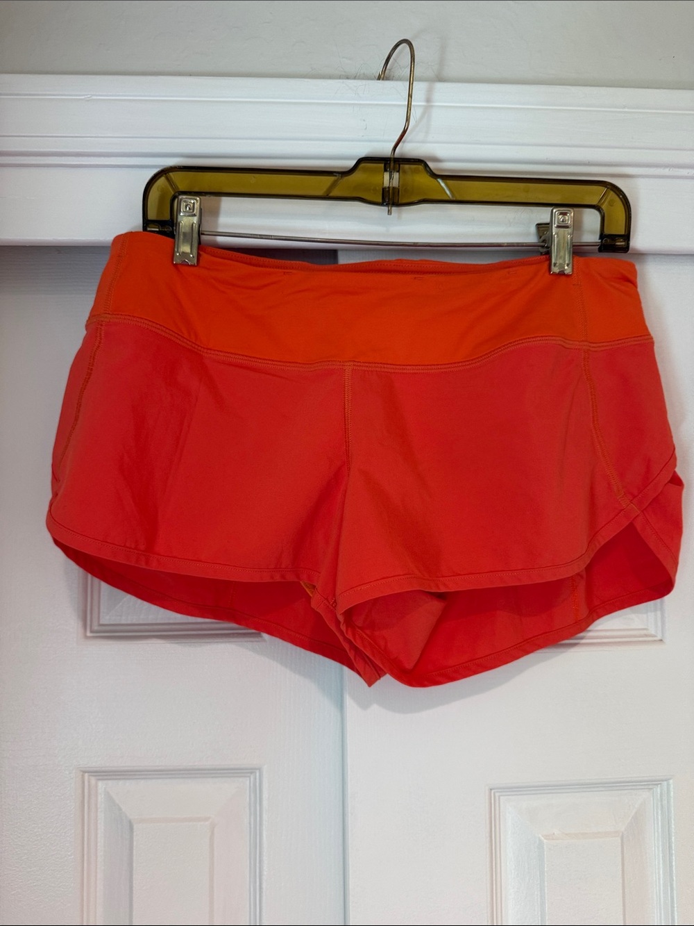 lululemon athletica Women's Running Shorts in Coral Orange
